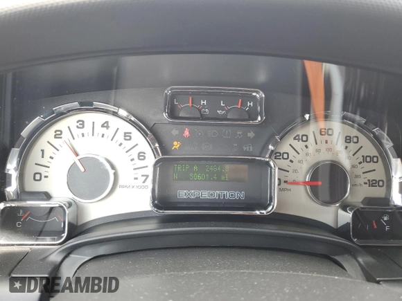 2013 Ford Expedition Max Limited with VIN 1FMJK2A58DEF69414, listed as a Copart auction lot 55811875 with 50,601 mi miles and Salvage title. Bid and sale history available at DreamBid. Image 9.
