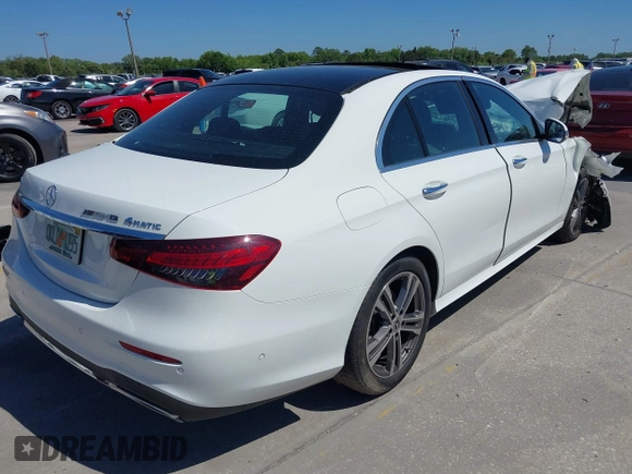 2023 Mercedes-Benz E 350 with VIN W1KZF8EB9PB106580, listed as a IAAI auction lot 42039282 with 38,000 mi miles and . Bid and sale history available at DreamBid. Image 4.
