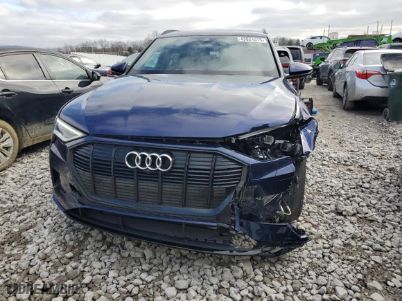 2022 Audi e-tron Premium with VIN WA1AAAGE0NB023700, listed as a Copart auction lot 43821515 with 39,685 mi miles and Salvage Title. Bid and sale history available at carsss.com. Image 5.