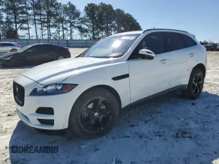 2020 Jaguar F-Pace 25t Premium with VIN SADCJ2FX2LA660652, listed as a Copart auction lot 46742035 with 70,314 mi miles and Salvage Title. Bid and sale history available at DreamBid. Image 1.