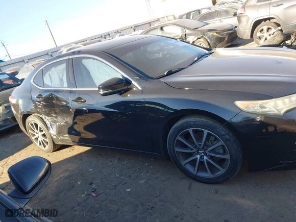 2015 Acura TLX V6 with VIN 19UUB2F33FA026184, listed as a IAAI auction lot 41690418 with NaN miles. Bid and sale history available at carsss.com. Image 13.