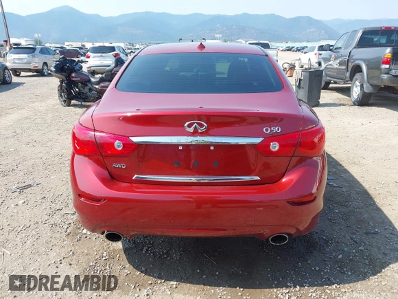 2015 Infiniti Q50 z VIN JN1BV7AR3FM419724, wystawiony jako IAAI lot #40104971 z przebiegiem 56 736 mil mil oraz . Historia ofert i sprzedaży dostępna na DreamBid. Obrazek 16.