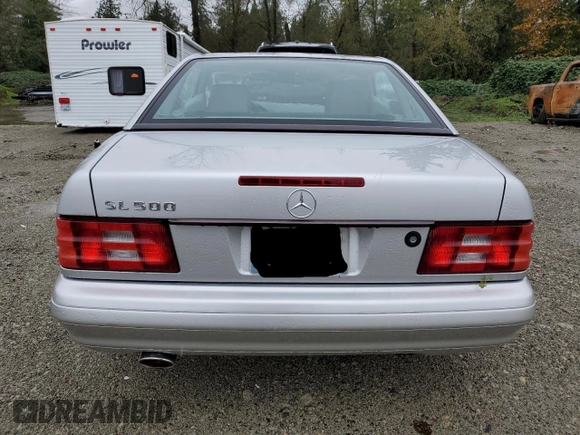 2001 Mercedes-Benz SL 500 with VIN WDBFA68F01F198112, listed as a Copart auction lot 77034114 with 114,049 mi miles and Salvage title. Bid and sale history available at DreamBid. Image 6.