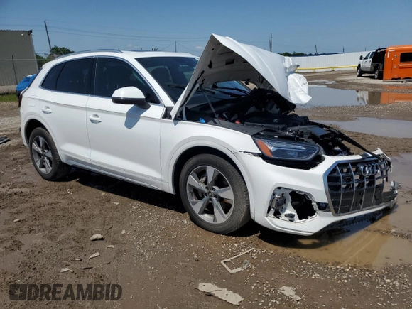 2023 Audi Q5 Premium with VIN WA1ABAFY8P2169578, listed as a Copart auction lot 55917595 with 29,356 mi miles and Salvage title. Bid and sale history available at DreamBid. Image 4.
