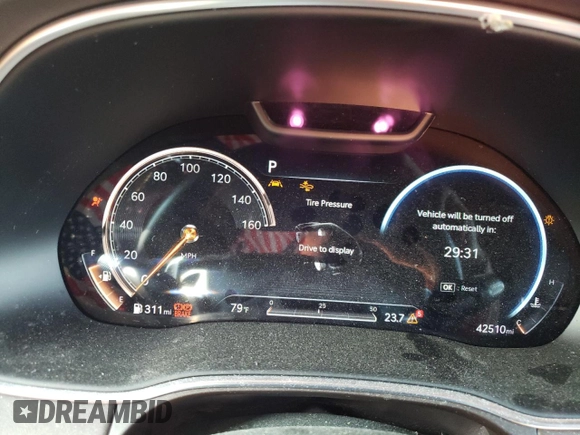 2021 Genesis GV80 with VIN KMUHCESC6MU073951, listed as a Copart auction lot 63617215 with 42,510 mi miles and Salvage title. Bid and sale history available at DreamBid. Image 9.