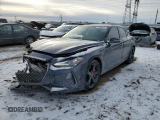 2021 Genesis G70 3.3T z VIN KMTG34LE3MU074503, wystawiony jako Copart lot #41836875 z przebiegiem 40 556 mil mil oraz Szkoda całkowita • Salvage title. Historia ofert i sprzedaży dostępna na DreamBid. Obrazek 1.
