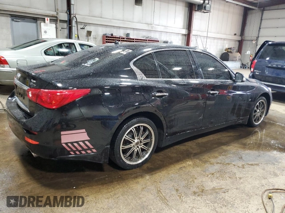 2015 Infiniti Q50 z VIN JN1BV7AR9FM396174, wystawiony jako Copart lot #50393685 z przebiegiem 110 824 mil mil oraz Szkoda całkowita • Salvage title. Historia ofert i sprzedaży dostępna na DreamBid. Obrazek 3.