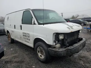 2008 GMC Savana z VIN 1GTHG35C281143282, wystawiony jako Copart lot #83813824 z przebiegiem 189 023 mil mil oraz Czysty tytuł • Clean title. Historia ofert i sprzedaży dostępna na DreamBid. Obrazek 4.