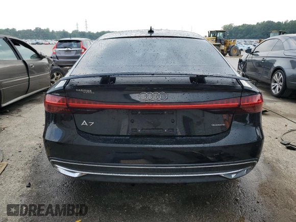2019 Audi A7 Prestige with VIN WAUS2AF20KN027963, listed as a Copart auction lot 54248054 with 0 mi miles and Salvage Title. Bid and sale history available at carsss.com. Image 6.