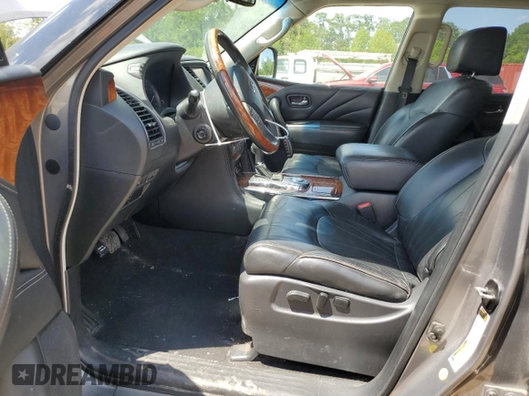 2017 Infiniti QX80 with VIN JN8AZ2NFXH9643163, listed as a Copart auction lot 54814805 with 199,586 mi miles and Salvage title. Bid and sale history available at DreamBid. Image 7.
