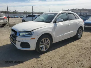 2017 Audi Q3 Premium with VIN WA1ECCFS1HR008097, listed as a Copart auction lot 48542095 with 45,539 mi miles and Salvage Title. Bid and sale history available at carsss.com. Image 1.
