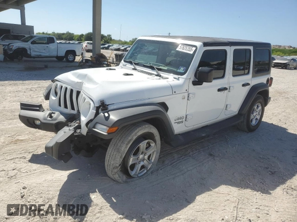 2019 Jeep Wrangler Unlimited Sport S z VIN 1C4HJXDNXKW521919, wystawiony jako Copart lot #57626355 z przebiegiem 48 202 mil mil oraz Szkoda całkowita • Salvage title. Historia ofert i sprzedaży dostępna na DreamBid. Obrazek 1.