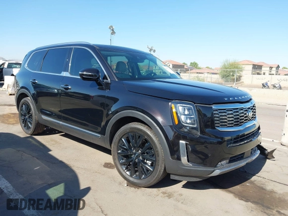 2021 Kia Telluride SX z VIN 5XYP5DHC3MG120493, wystawiony jako IAAI lot #42593819 z przebiegiem 38 073 mil mil oraz . Historia ofert i sprzedaży dostępna na DreamBid. Obrazek 1.