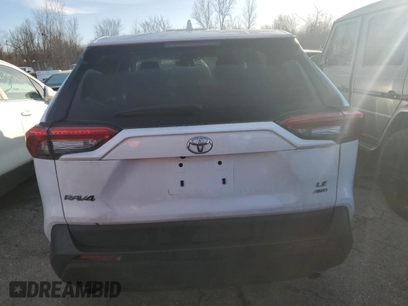 2023 Toyota RAV4 LE with VIN 2T3F1RFV5PC351458, listed as a Copart auction lot 50188555 with 37,861 mi miles and Clean Title. Bid and sale history available at carsss.com. Image 6.