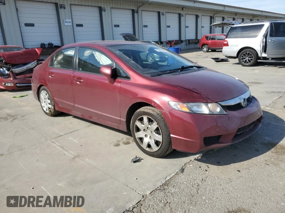 2011 Honda Civic LX with VIN 19XFA1F56BE026953, listed as a Copart auction lot 53395815 with 167,591 mi miles and Salvage Title. Bid and sale history available at DreamBid. Image 4.