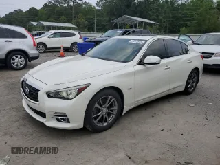2017 Infiniti Q50 Premium with VIN JN1EV7AP7HM741166, listed as a Copart auction lot 57313915 with 70,845 mi miles and Salvage title. Bid and sale history available at DreamBid. Image 1.