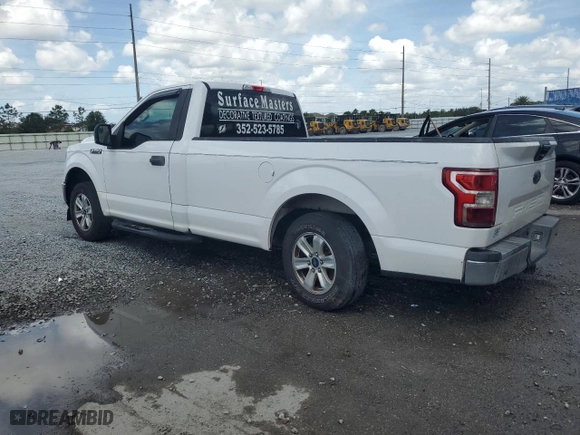 2019 Ford F-150 XL with VIN 1FTMF1CBXKKD95007, listed as a Copart auction lot 51616095 with 156,260 mi miles and Salvage Title. Bid and sale history available at carsss.com. Image 2.