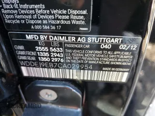 2012 Mercedes-Benz CL-Class CL 550 with VIN WDDEJ9EB7CA029954, listed as a Copart auction lot 43353305 with 173,503 mi miles and Clean Title. Bid and sale history available at carsss.com. Image 12.