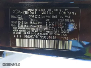 2023 Genesis GV70 3.5T Sport with VIN KMUMCDTC7PU104345, listed as a IAAI auction lot 42019867 with 25,602 mi miles. Bid and sale history available at carsss.com. Image 9.