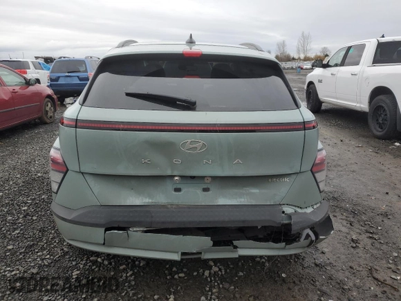 2024 Hyundai Kona SEL with VIN KM8HC3A69RU005620, listed as a Copart auction lot 42809255 with 16,387 mi miles and Salvage Title. Bid and sale history available at DreamBid. Image 6.