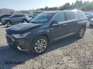 2019 Chevrolet Traverse Premier with VIN 1GNERKKW1KJ163141, listed as a Copart auction lot 61920365 with 141,458 mi miles and Salvage title. Bid and sale history available at DreamBid. Image 1.