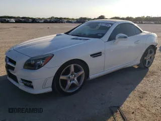 2015 Mercedes-Benz SLK-Class SLK 350 with VIN WDDPK5HA6FF099602, listed as a Copart auction lot 76777564 with 37,842 mi miles and Salvage Title. Bid and sale history available at carsss.com. Image 1.