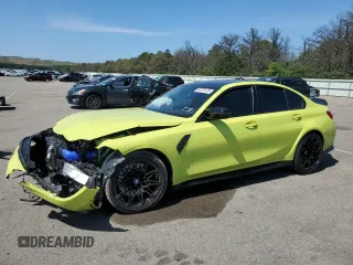 2024 BMW M3 Competition xDrive with VIN WBS43AY08RFS09444, listed as a Copart auction lot 62233135 with 144,465 mi miles and Salvage title. Bid and sale history available at DreamBid. Image 1.