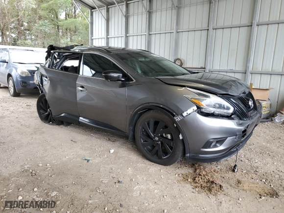 2018 Nissan Murano SV with VIN 5N1AZ2MG5JN127825, listed as a Copart auction lot 42599775 with 57,554 mi miles and Non Repairable. Bid and sale history available at carsss.com. Image 4.