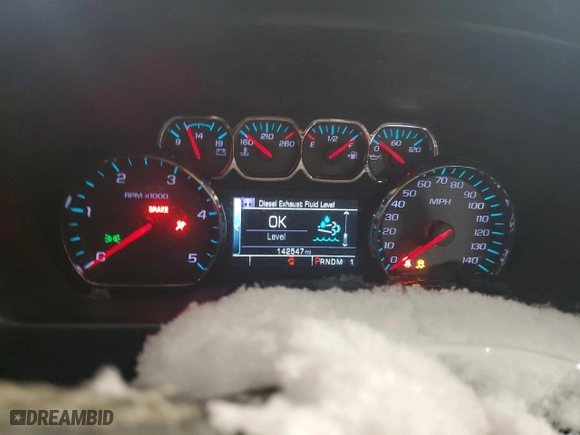 2015 Chevrolet Silverado 2500HD LT with VIN 1GC1KVE87FF503279, listed as a Copart auction lot 87225164 with 142,547 mi miles and Salvage Title. Bid and sale history available at carsss.com. Image 9.