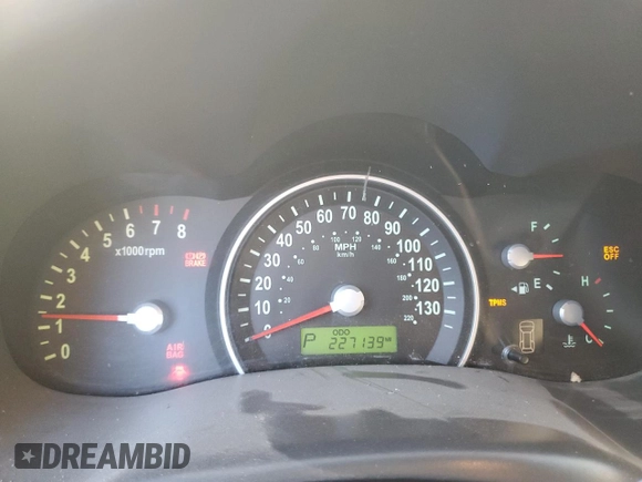 2009 Kia Sedona LX with VIN KNDMB233496272221, listed as a Copart auction lot 81194384 with 227,139 mi miles and Salvage Title. Bid and sale history available at carsss.com. Image 9.