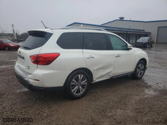 2017 Nissan Pathfinder S with VIN 5N1DR2MM8HC610475, listed as a Copart auction lot 52548495 with 66,766 mi miles and Salvage Title. Bid and sale history available at carsss.com. Image 3.