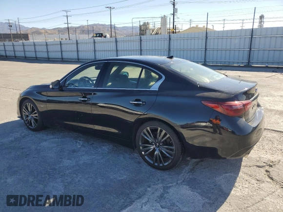 2020 Infiniti Q50 Pure with VIN JN1EV7AP5LM204983, listed as a Copart auction lot 80509274 with 13,029 mi miles and Salvage title. Bid and sale history available at DreamBid. Image 2.