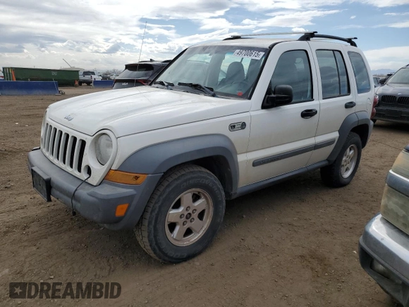 2005 Jeep Liberty Sport with VIN 1J4GL48505W583083, listed as a Copart auction lot 49700615 with 198,325 mi miles and Salvage Title. Bid and sale history available at carsss.com. Image 1.