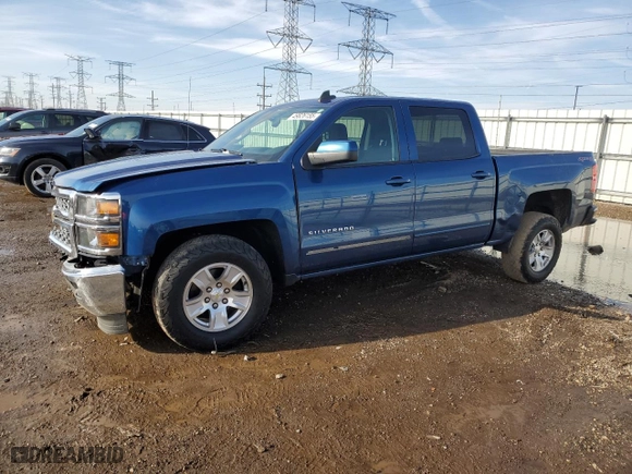 2015 Chevrolet Silverado 1500 LT with VIN 3GCUKREC5FG454610, listed as a Copart auction lot 49826155 with 110,979 mi miles and Salvage Title. Bid and sale history available at carsss.com. Image 1.