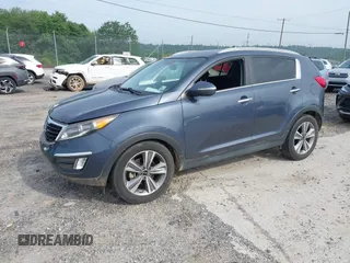 2014 Kia Sportage SX with VIN KNDPC3A6XE7661835, listed as a IAAI auction lot 42480503 with 184,235 mi miles and . Bid and sale history available at DreamBid. Image 2.