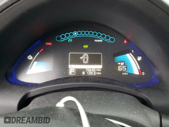 2015 Nissan LEAF SV with VIN 1N4AZ0CP4FC329980, listed as a Copart auction lot 51657903 with 70,645 mi miles. Bid and sale history available at carsss.com. Image 9.