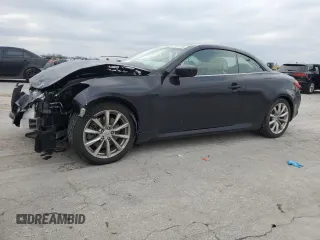 2013 Infiniti G37 Convertible with VIN JN1CV6FE7DM773005, listed as a Copart auction lot 45412375 with 57,711 mi miles and Salvage Title. Bid and sale history available at carsss.com. Image 1.