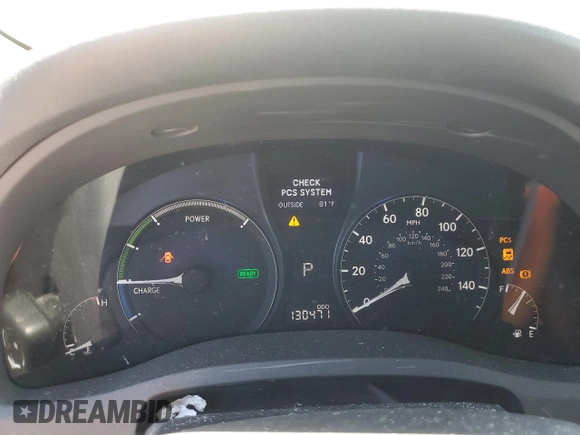 2010 Lexus RX 450h with VIN JTJBC1BA3A2014134, listed as a Copart auction lot 56025275 with 130,471 mi miles and Salvage title. Bid and sale history available at DreamBid. Image 9.