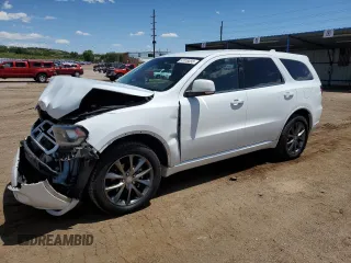 2017 Dodge Durango GT z VIN 1C4RDJDG0HC921332, wystawiony jako Copart lot #57916655 z przebiegiem 124 399 mil mil oraz Szkoda całkowita • Salvage title. Historia ofert i sprzedaży dostępna na DreamBid. Obrazek 1.