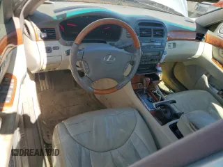 2001 Lexus LS 430 with VIN JTHBN30F110039728, listed as a Copart auction lot 47979435 with 215,935 mi miles and Salvage Title. Bid and sale history available at DreamBid. Image 8.