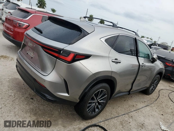 2025 Lexus NX with VIN 2T2GDCAZ1SC020425, listed as a Copart auction lot 74792664 with 252 mi miles and Non Repairable. Bid and sale history available at carsss.com. Image 3.