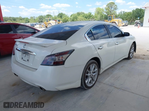 2013 Nissan Maxima SV with VIN 1N4AA5AP8DC814580, listed as a IAAI auction lot 42179159 with 122,758 mi miles and . Bid and sale history available at DreamBid. Image 4.
