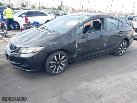 2014 Honda Civic Sedan EX-L with VIN 19XFB2F9XEE209282, listed as a IAAI auction lot 41688220 with 152,681 mi miles. Bid and sale history available at carsss.com. Image 2.