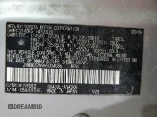 2006 Toyota RAV4 Sport with VIN JTMBK32V965004086, listed as a Copart auction lot 47060365 with 205,665 mi miles and Salvage Title. Bid and sale history available at carsss.com. Image 16.
