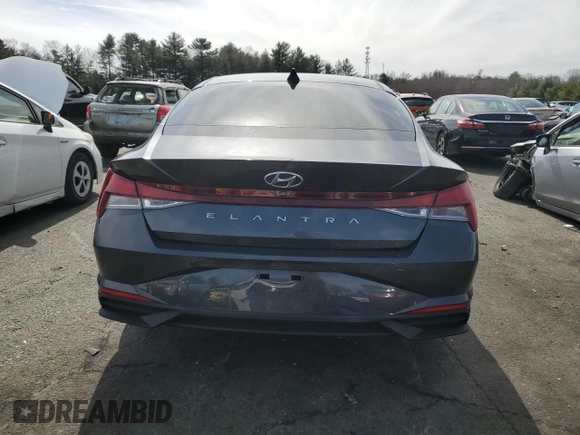 2021 Hyundai Elantra SEL with VIN 5NPLS4AG0MH021336, listed as a Copart auction lot 48324635 with 13,894 mi miles and Salvage Title. Bid and sale history available at carsss.com. Image 6.