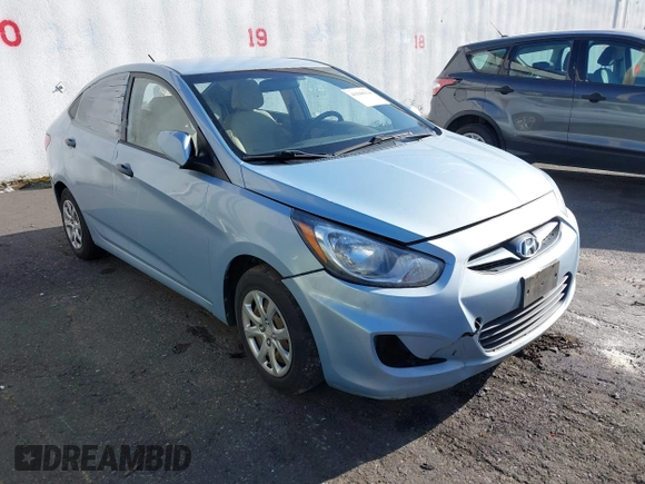 2012 Hyundai Accent GLS with VIN KMHCT4AE4CU073113, listed as a IAAI auction lot 41940314 with 161,934 mi miles. Bid and sale history available at carsss.com. Image 1.