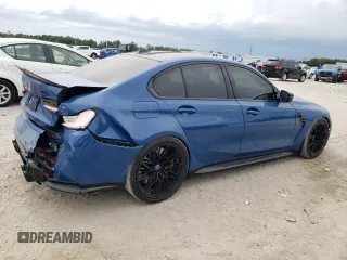 2023 BMW M3 Competition xDrive with VIN WBS43AY07PFP17918, listed as a Copart auction lot 58379405 with 11,581 mi miles and Salvage title. Bid and sale history available at DreamBid. Image 3.
