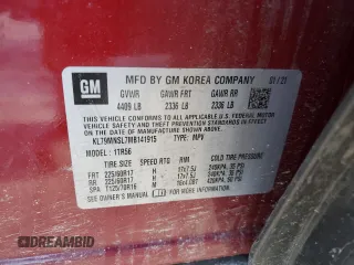 2021 Chevrolet TrailBlazer LS with VIN KL79MNSL7MB141915, listed as a Copart auction lot 45968164 with Not Provided miles and . Bid and sale history available at DreamBid. Image 12.