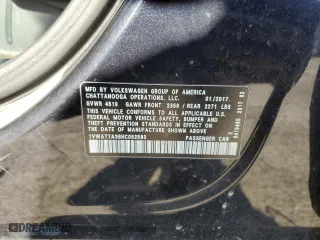 2017 Volkswagen Passat 1.8T S with VIN 1VWAT7A38HC052593, listed as a Copart auction lot 53720235 with 129,662 mi miles and Clean Title. Bid and sale history available at carsss.com. Image 12.