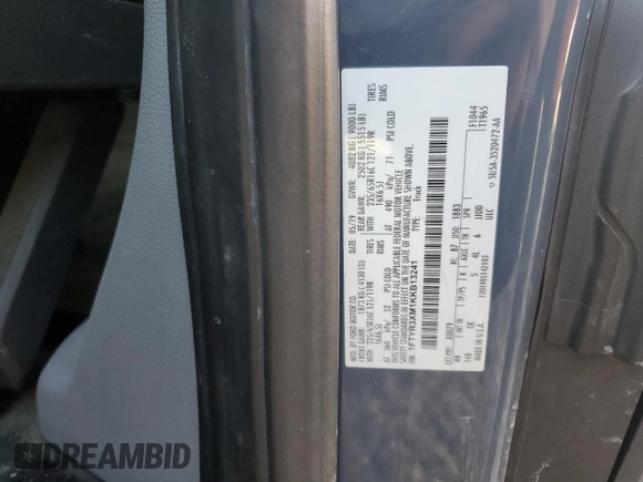 2019 Ford Transit с VIN 1FTYR3XM1KKB13241, выставлен на аукционе Copart как лот 88151055 с пробегом 182 618 миль миль и Чистый • Clean title. История ставок и продаж доступна на DreamBid. Изображение 13.